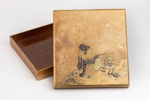 Suzuribako Rare and important writing box. Japanese lacquer. Japan Edo