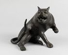 Bronze tiger sculpture, Japan Edo (1603-1868) 19th century