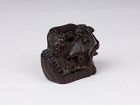 Netsuke - A wood model of a traditionnal chinese landscape