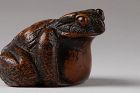 Netsuke - Boxwood Of A Toad. Japan Edo 18th