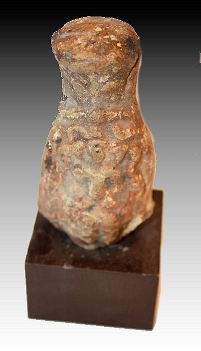 Detailed Roman-Egyptian Terracotta Head of Serapis