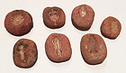 Seven Egyptian Terracotta Amarna Amulet Molds