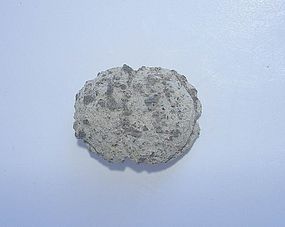 Ancient Egyptian Limestone Button Scarab