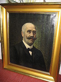 1911 Signed Gentleman Portrait by Fr. Schell