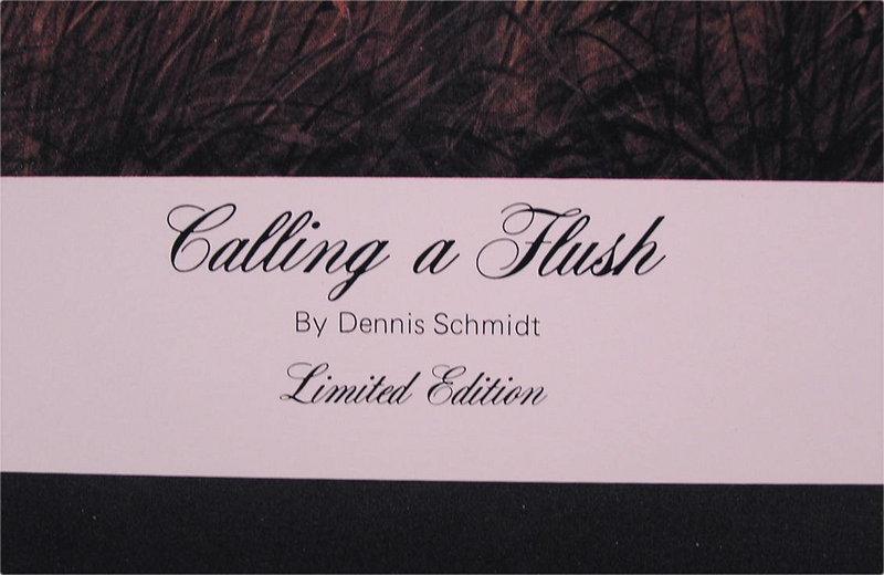 Limited Edition Print by Dennis Schmidt, Calling a Flush