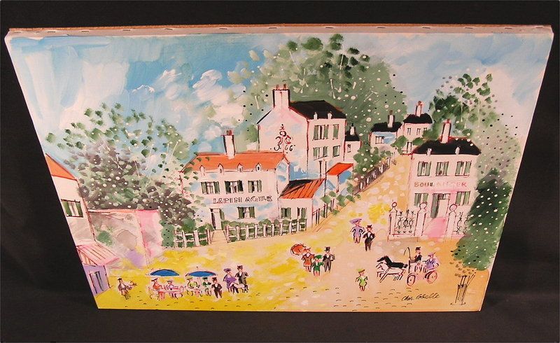 Original Oil Painting by Charles Cobelle, Lapin Agile