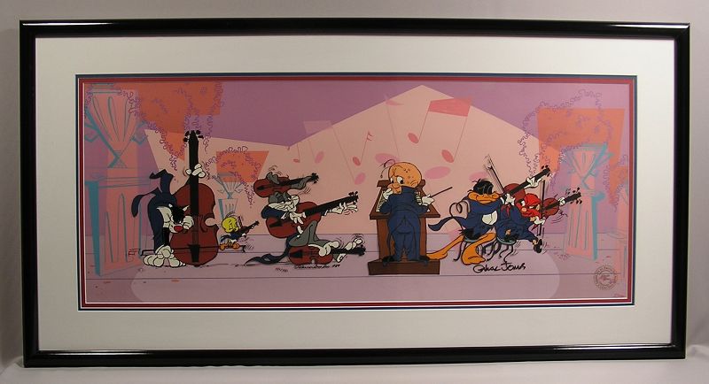 Rare Original Animation Cel by Chuck Jones, Quintet, Signed and Number