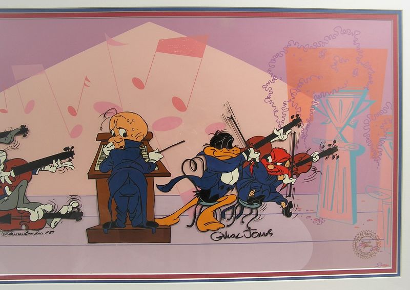 Rare Original Animation Cel by Chuck Jones, Quintet, Signed and Number