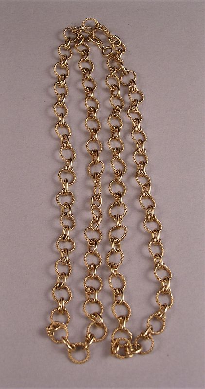 Amazingly Fine 18K Gold Chain Necklace intricately crafted