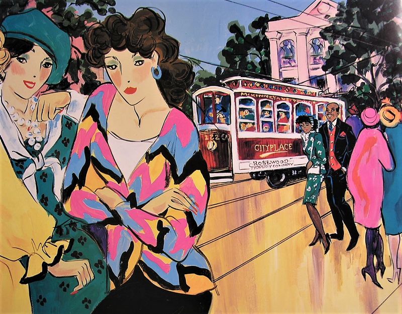 Lithograph by Marcia Banks, City Place