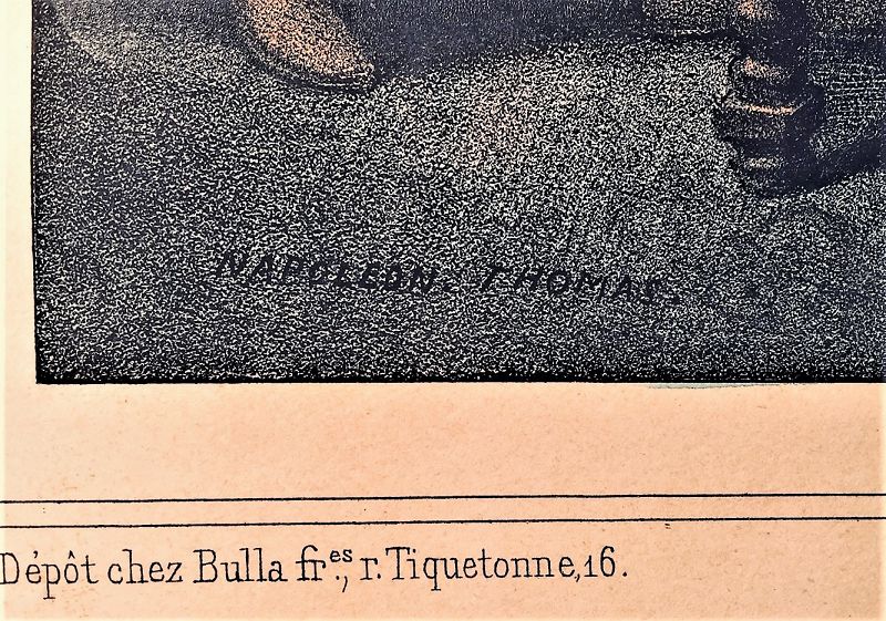 Rare Antique Lithograph by Napoleon Thomas Murillo