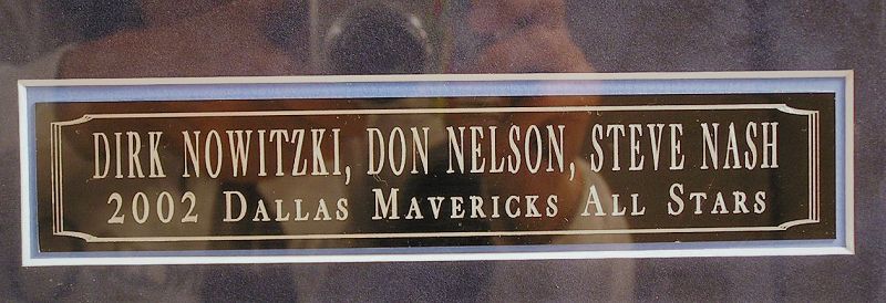Very Rare 2002 Dallas Mavericks All Stars w/Nowitzki Framed