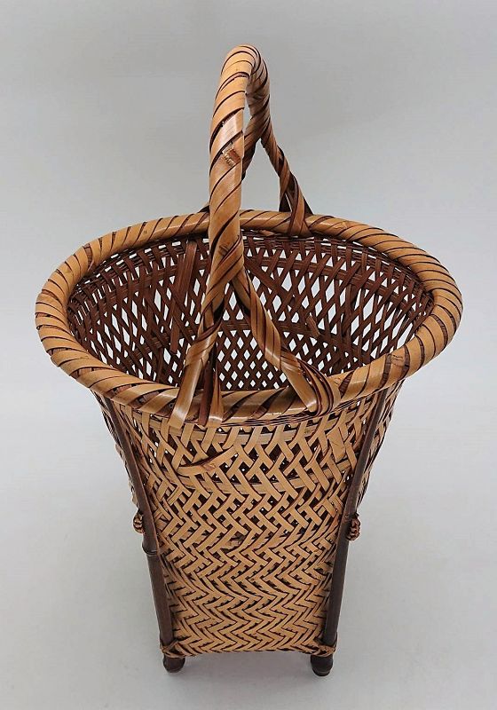 Lovely Japanese Bamboo Basket Flower Vase