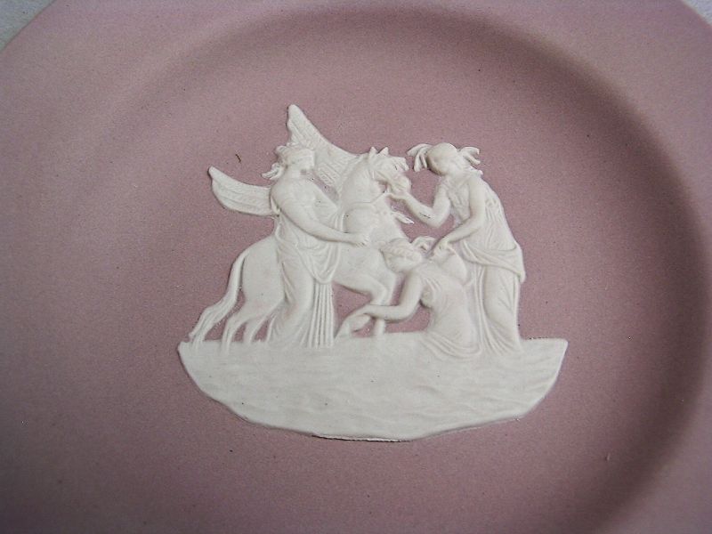 Beautiful Wedgewood Tray White on Lilac w/3 Graces