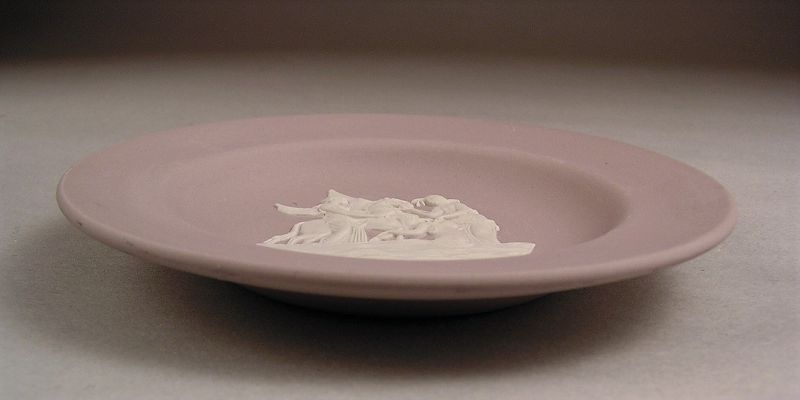 Beautiful Wedgewood Tray White on Lilac w/3 Graces