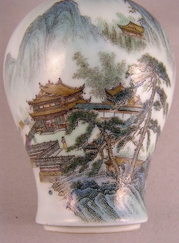 Additional photos #2 for Rare Chinese Famille Rose Landscape Vase