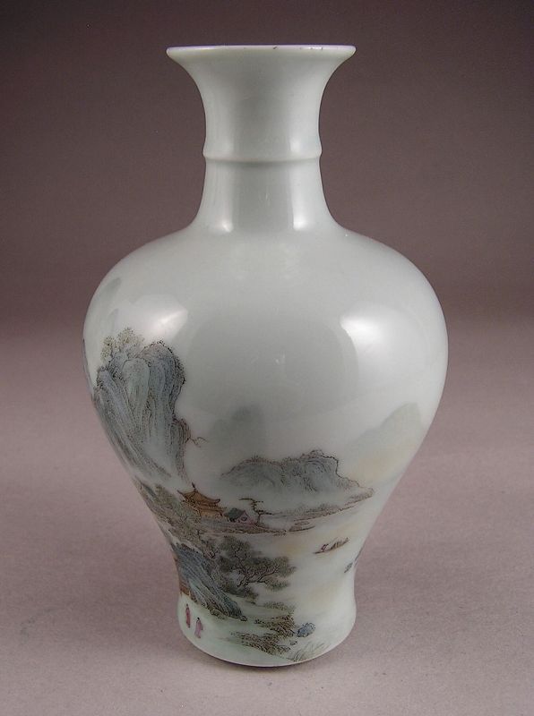 Additional photos #2 for Rare Chinese Famille Rose Landscape Vase