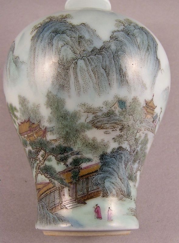 Additional photos #2 for Rare Chinese Famille Rose Landscape Vase