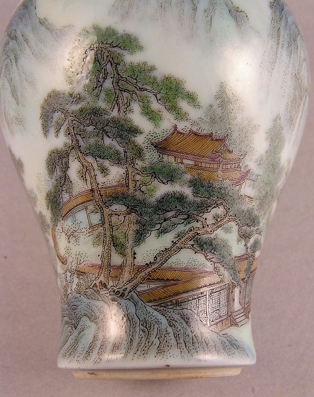 Additional photos #2 for Rare Chinese Famille Rose Landscape Vase