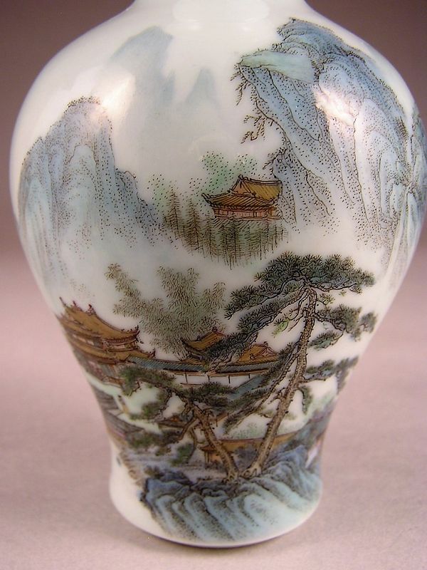 Additional photos #1 for Rare Chinese Famille Rose Landscape Vase