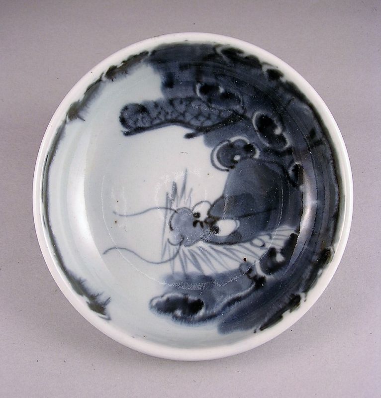 Japanese Porcelain Ko Imari Bowl w/Dragon middle Edo