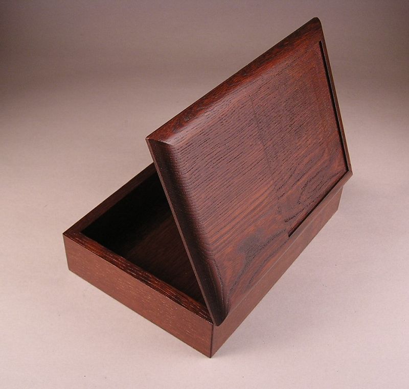 Nice Quality Japanese Vintage Rectangular Wooden Box from 1989