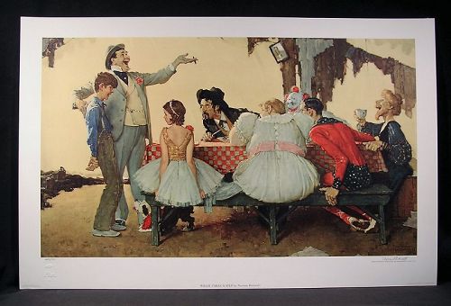 Norman Rockwell L/E Collotype Print, Willie Take A Step