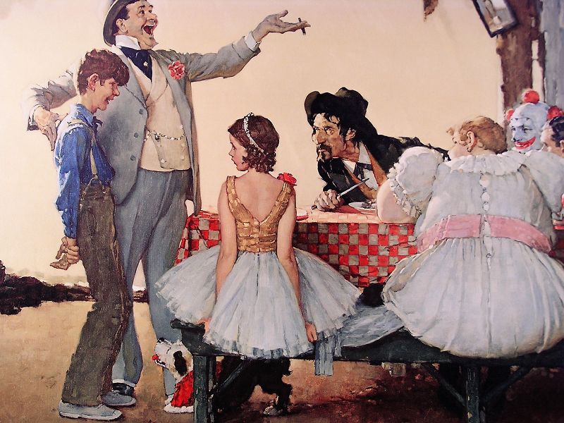 Norman Rockwell L/E Collotype Print, Willie Take A Step