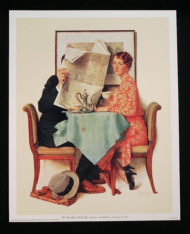 Norman Rockwell Lithograph Collection No.1 Set of 4 pcs