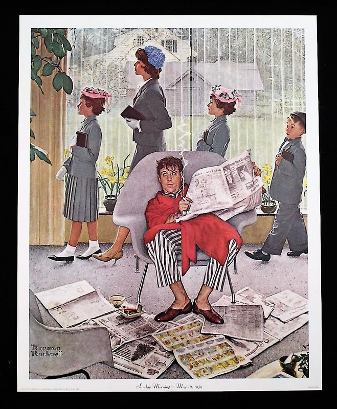 Norman Rockwell Lithograph Collection No.1 Set of 4 pcs