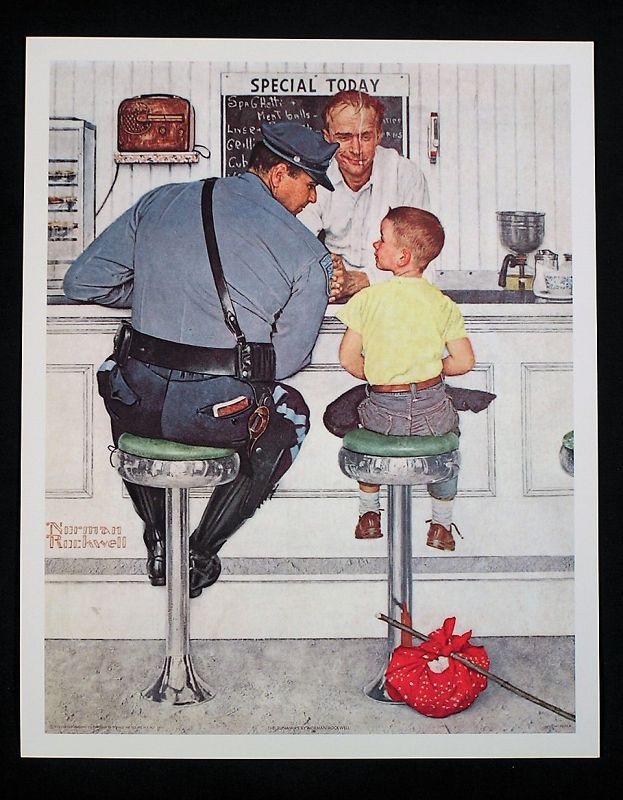 Norman Rockwell Lithograph Collection No.2 Set of 4 pcs