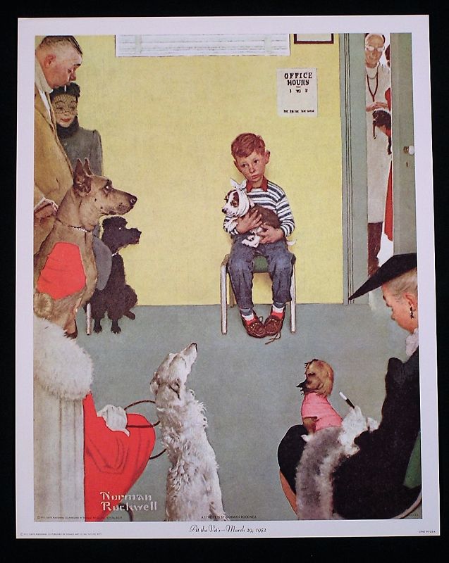 Norman Rockwell Lithograph Collection No.2 Set of 4 pcs