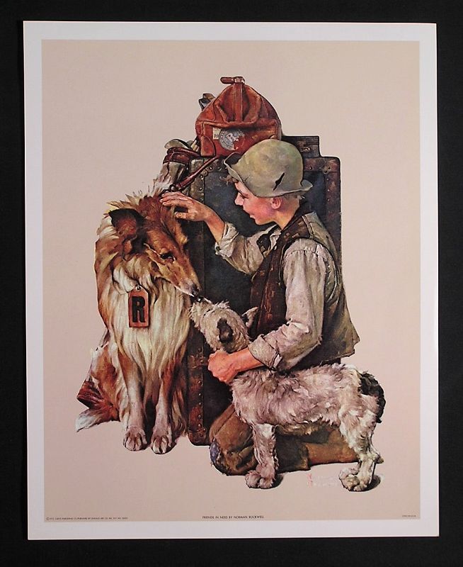 Norman Rockwell Lithograph Collection No.4, Set of 4 pcs