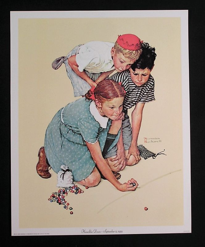 Norman Rockwell Lithograph Collection No.5, Set of 4 pcs