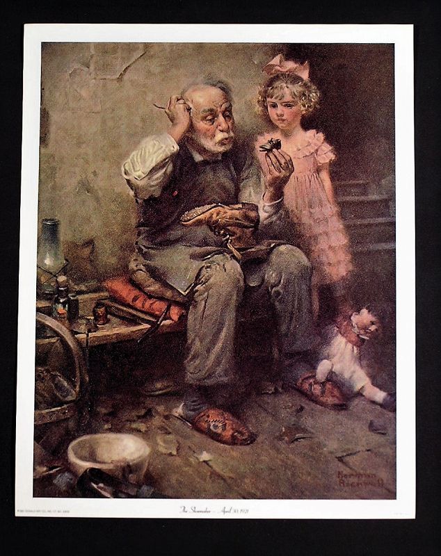 Norman Rockwell Lithograph Collection No.6, Set of 4 pcs