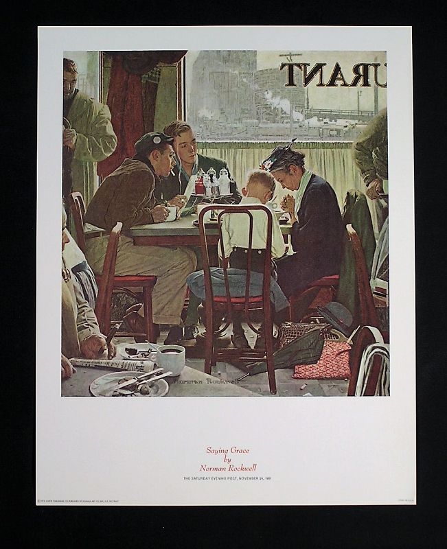 Norman Rockwell Lithograph Collection No.7, Set of 4 pcs