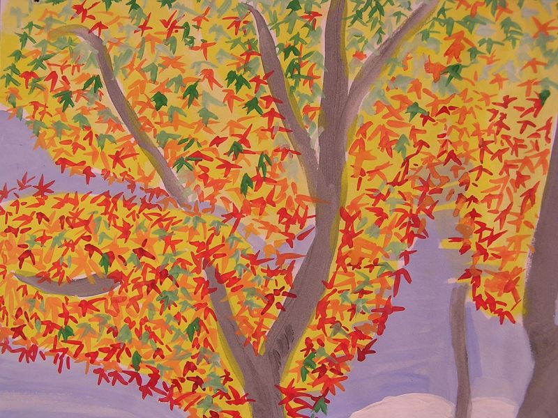 Original Painting, Maple Tree by Eiichi, 1978.