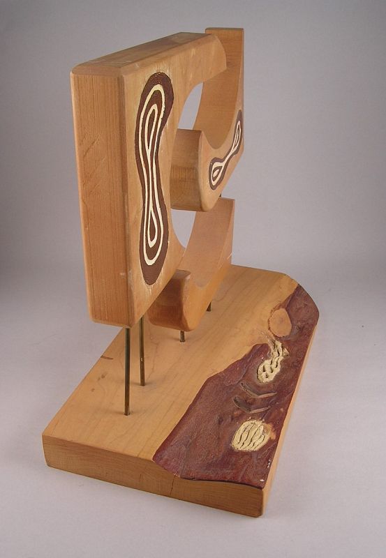 Unique Wood Sculpture, The Harmony, 1982 by E. Kawanabe