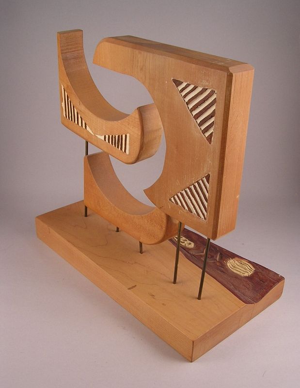 Unique Wood Sculpture, The Harmony, 1982 by E. Kawanabe