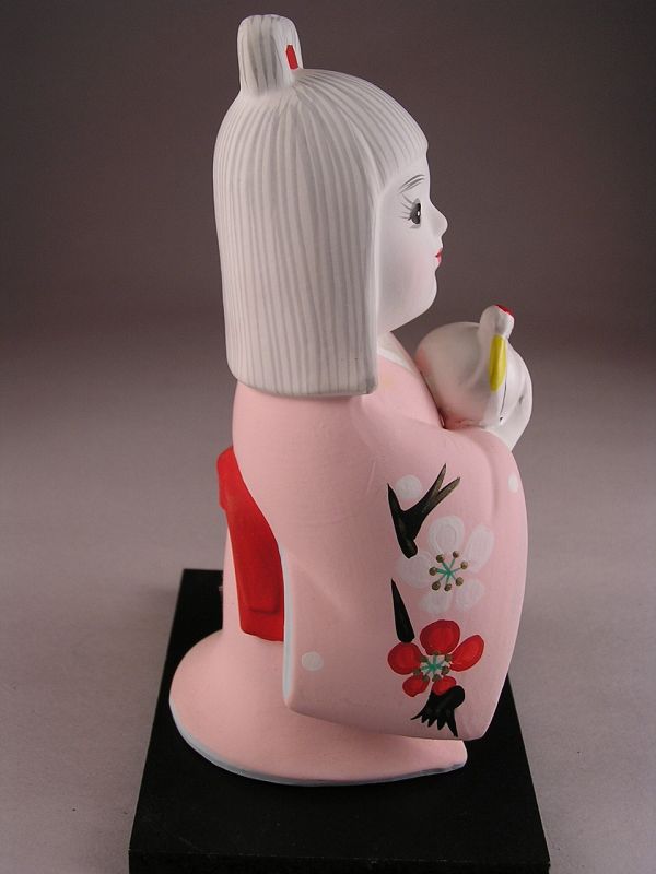 Lovely Japanese Hakata Doll, Girl w/Crane