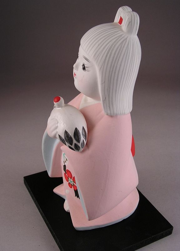 Lovely Japanese Hakata Doll, Girl w/Crane