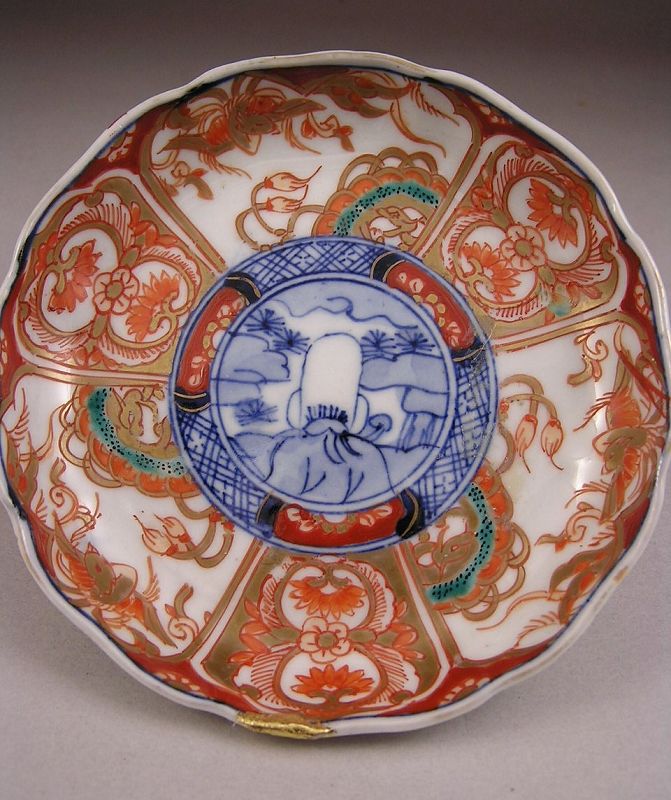 Beautiful Japanese Porcelain Dish Ho-O Bird Dsn 19c