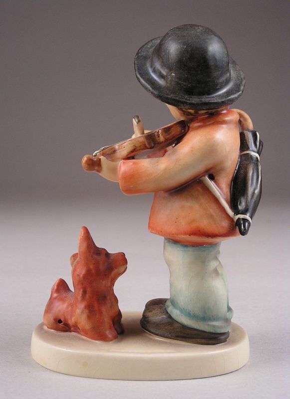 Lovely Vintage Hummel Figure, Boy w/ Violin and Dog