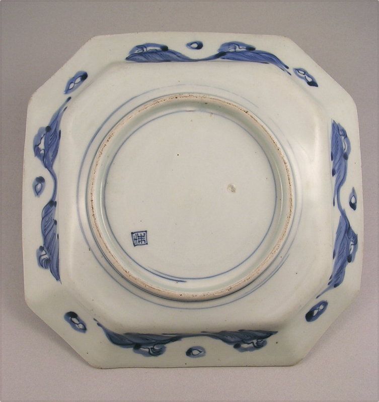 Japanese Sometsuke Ko Imari Charger Square 19c