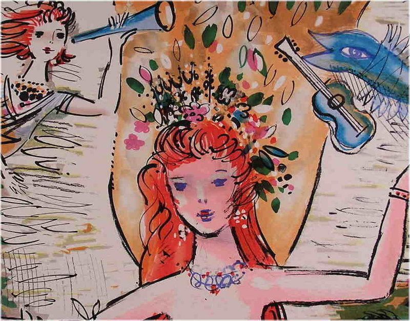 Original lithograph by Charles Cobelle, &quot;Coronation&quot; Digital Price: