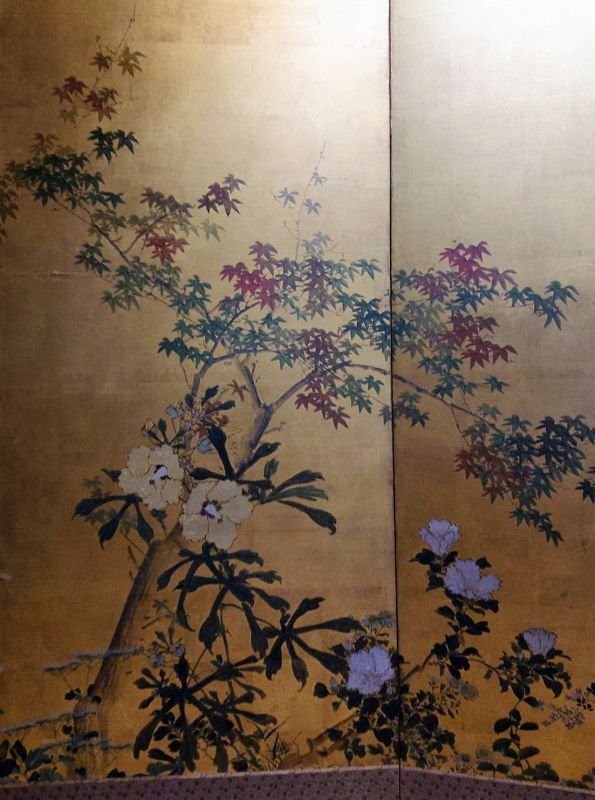 Lovely Japanese Byobu Screen 6 panels with Autumn Flowers