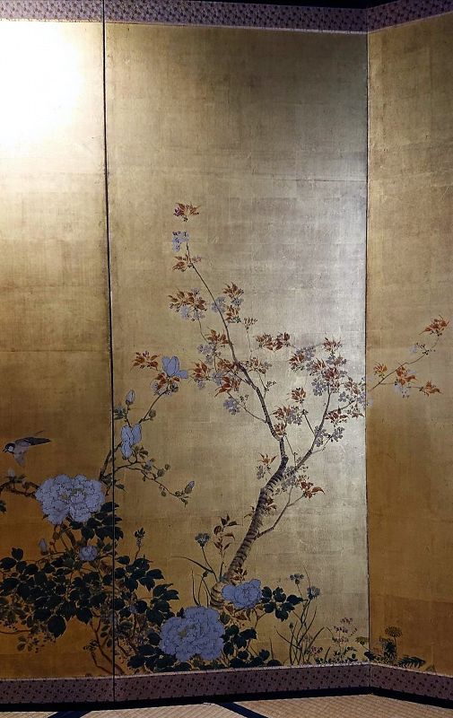 Lovely Japanese Byobu Screen 6 panels with Spring Flowers