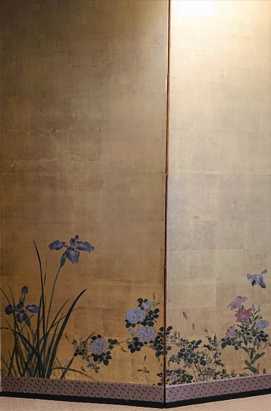 Lovely Japanese Byobu Screen 6 panels with Spring Flowers