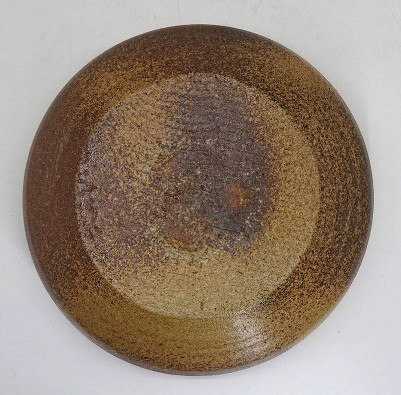 Fine Japanese Tama Yaki Hira Mizusashi Bowl by Inoue Goutaro