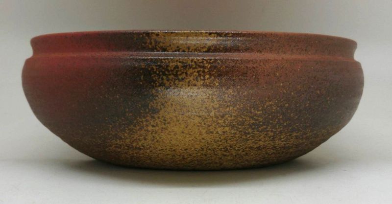 Fine Japanese Tama Yaki Hira Mizusashi Bowl by Inoue Goutaro